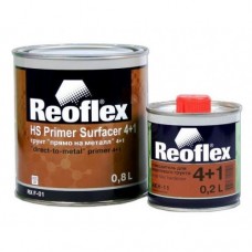 Акриловый грунт для авто Reoflex 4+1, 0,8 л + 0,2 отв., черный