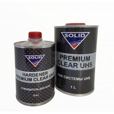 Лак Solid PREMIUM CLEAR UHS 2+1, 1л + Отвердитель PREMIUM CLEAR UHS HARDENER 0,5л